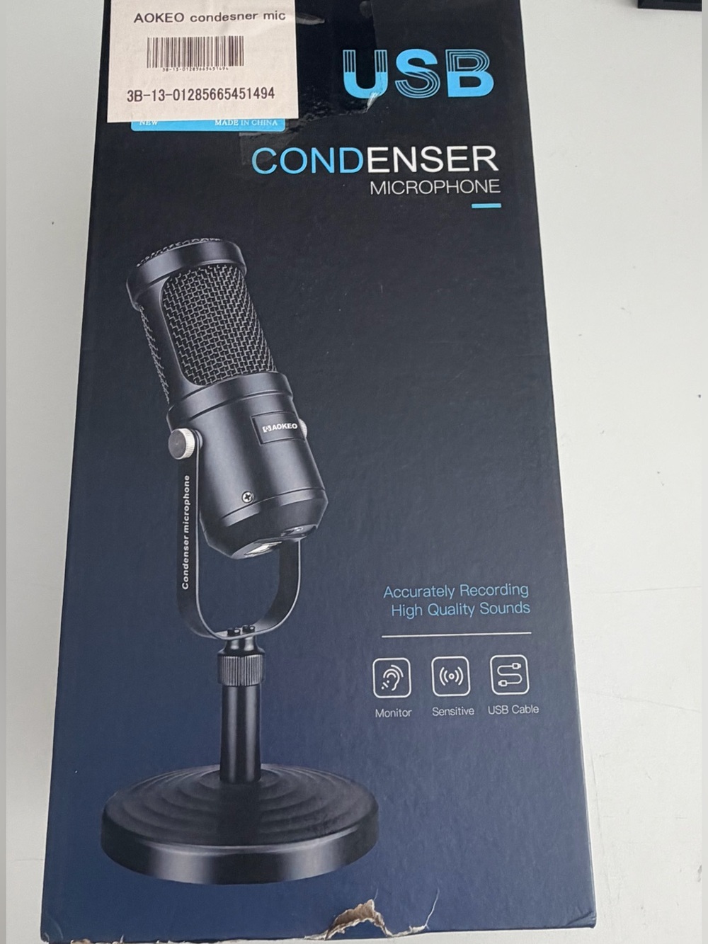 Aokeo AK 60 USB Condenser Microphone - Black